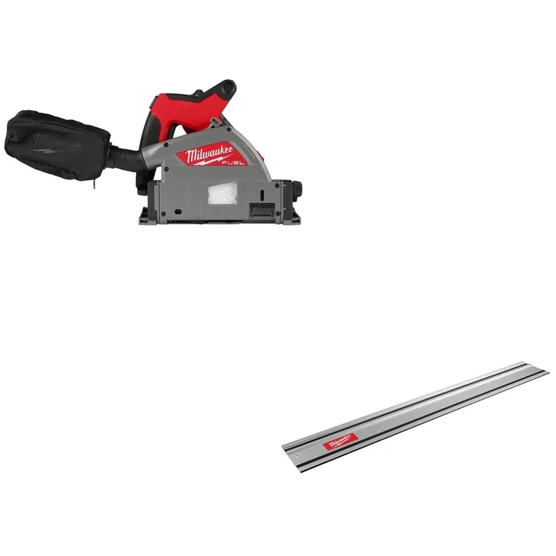 Milwaukee M18 FUEL 6-1/2" Plunge Track Saw W/ FREE 48-08-0571 55" Guide Rail