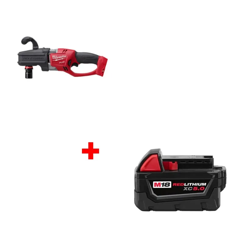 Milwaukee M18 Right Angle Drill, Bare w/ FREE M18 XC5.0 Battery Pack