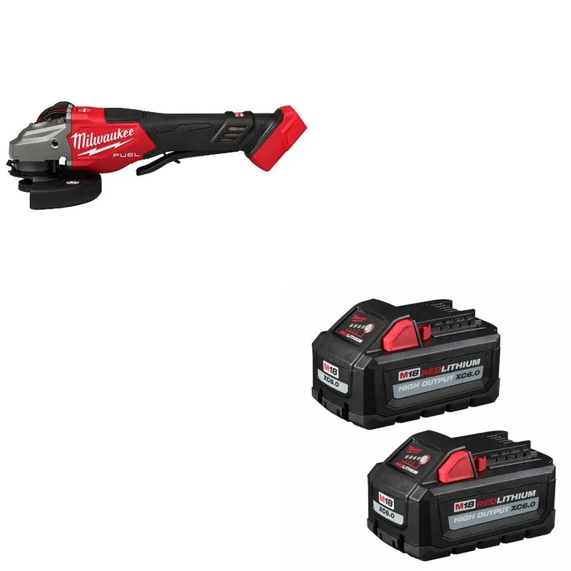 Milwaukee M18 FUEL 4-1/2"-6" Grinder W/ 48-11-1862 M18 18V Battery, 2Pk