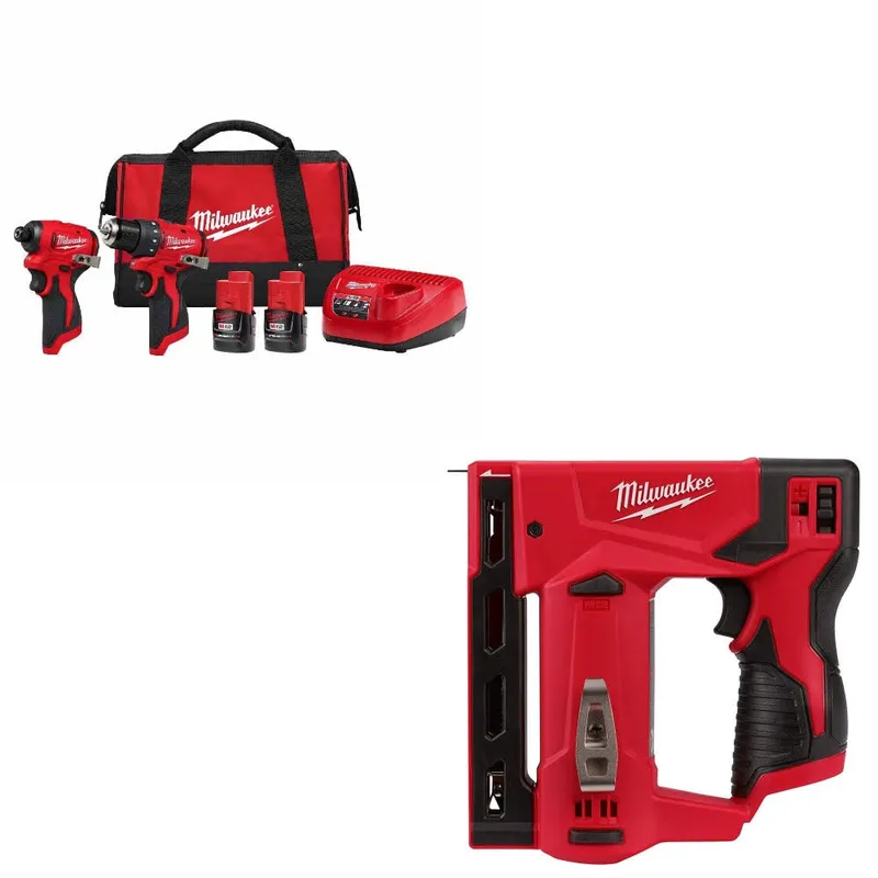 Milwaukee M12 Combo Kit W/ 2447-20 Crown Stapler