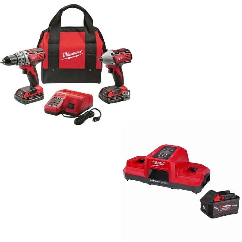 Milwaukee M18 18V 2-Tool Combo Kit W/ 48-59-1861 M18 18V Starter Kit