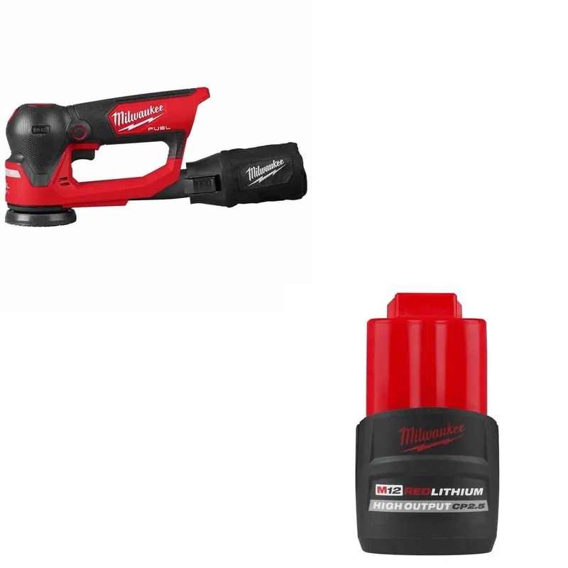 Milwaukee M12 FUEL 3" Random Orbital Detail Sander W/ FREE 48-11-2425 M12 Battery