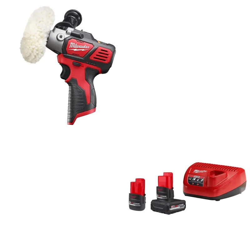 Milwaukee M12 Polisher/Sander W/ 48-59-2452S M12 2-Battery Starter Kit