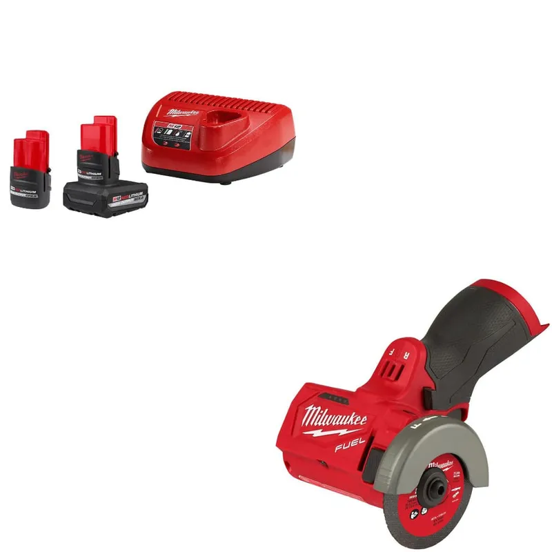 Milwaukee M12 Starter Kit w/ FREE 2522-20 M12 FUEL 3" Cut Off Tool