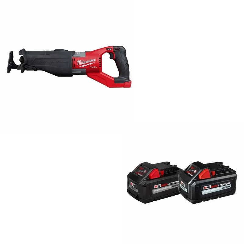 Milwaukee M18 FUEL Super SAWZALL W/ 48-11-1868 M18 18V Battery, 2 Pack