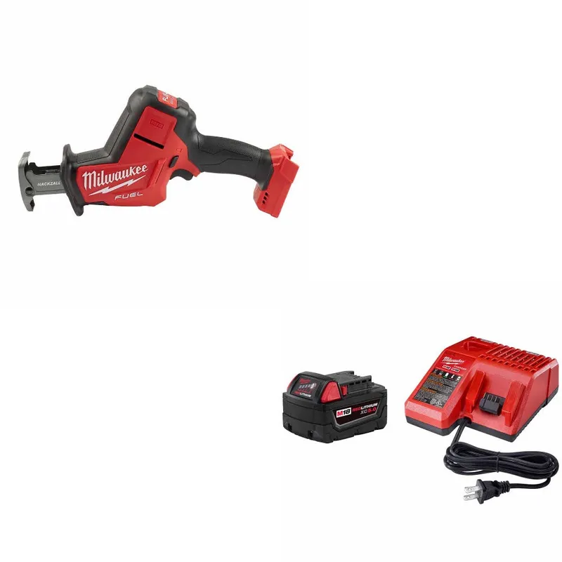 Milwaukee M18 FUEL Hackzall, Bare W/ 48-59-1850 M18 XC5.0 Starter Kit