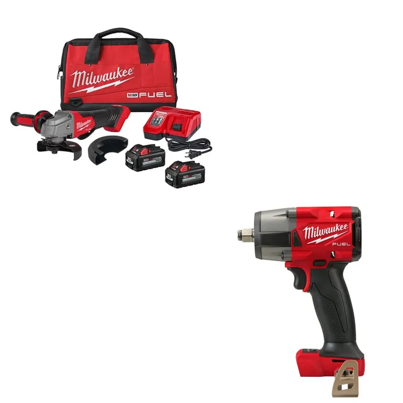 Milwaukee M18 FUEL Grinder Kit W/ FREE 2962-20 M18 FUEL Impact Wrench