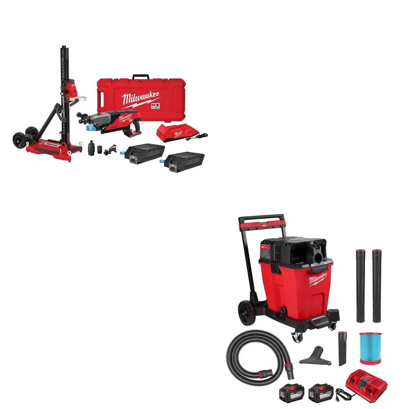 Milwaukee Handheld Core Drill Kit W/ FREE 12-Gal Wet/Dry Vac Kit