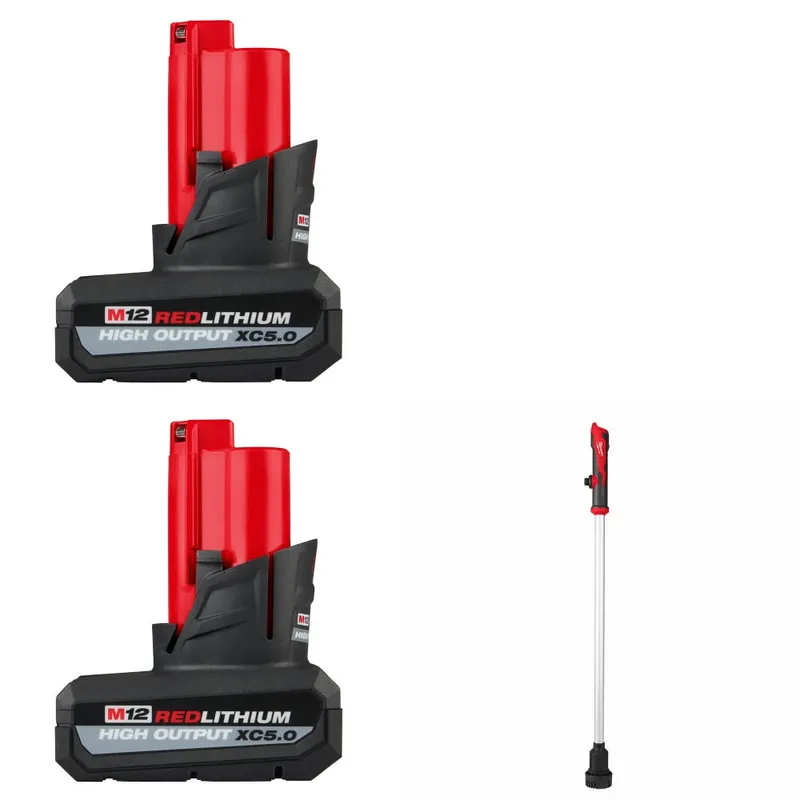 Milwaukee M12 XC5.0 Battery 2-Pack W/ FREE 2579-20 M12 Transfer Pump