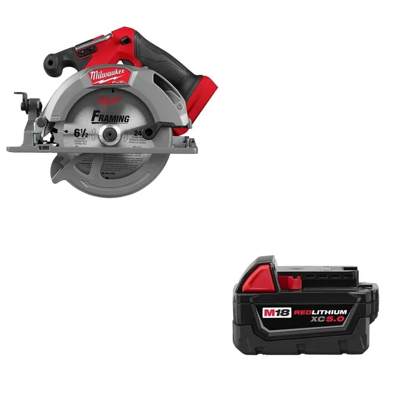 Milwaukee M18 FUEL 6-1/2" Circular Saw W/ FREE 48-11-1850 M18 Battery