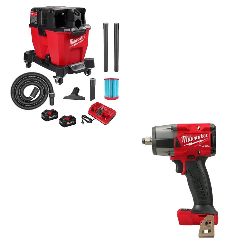 Milwaukee Vacuum Kit W/ FREE 2962-20 Impact Wrench