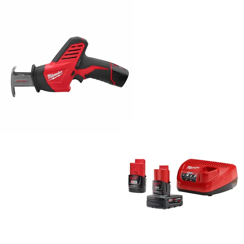 Milwaukee M12 12V Saw Kit W/ 48-59-2424 M12 4.0 Ah/2.0 Ah Starter Kit