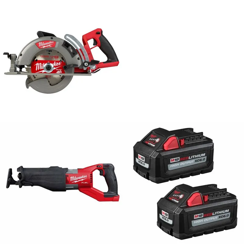 Milwaukee M18 FUEL Circ Saw W/ 2722-20 M18 Sawzall & FREE Battery-2 Pack