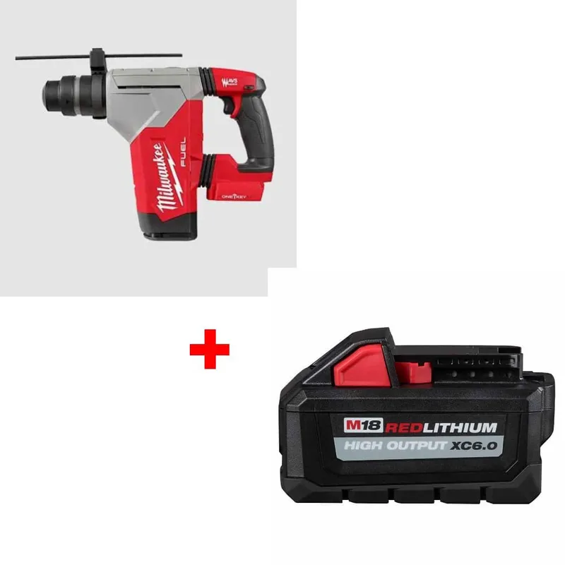 Milwaukee M18 FUEL Rotary Hammer, w/ FREE 48-11-1865 M18 Battery Pack