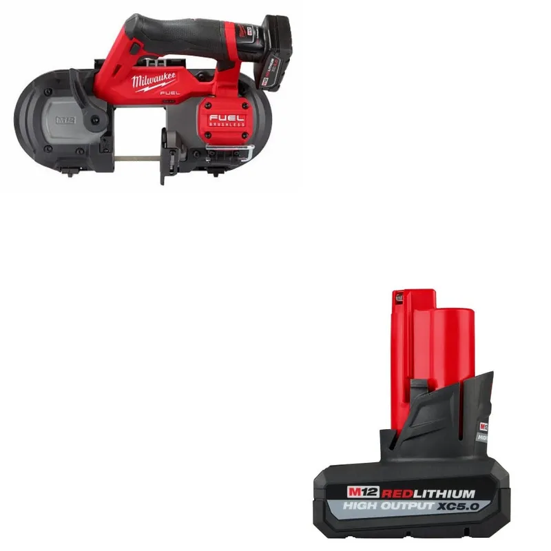 Milwaukee M12 FUElLBand Saw Kit w/ FREE 48-11-2450 M12 Battery Pack