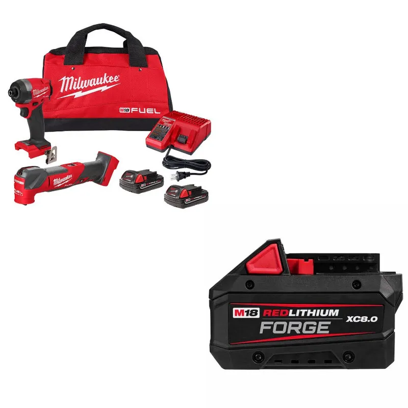 Milwaukee M18 FUEL 2-Tool Combo Kit W/ 48-11-1881 M18 Battery Pack