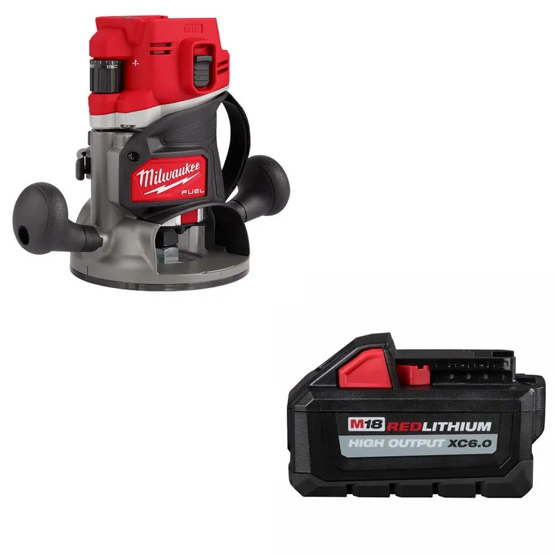 Milwaukee M18 FUEL 1/2" Router W/ FREE 48-11-1865 M18 XC6.0 Battery Pack
