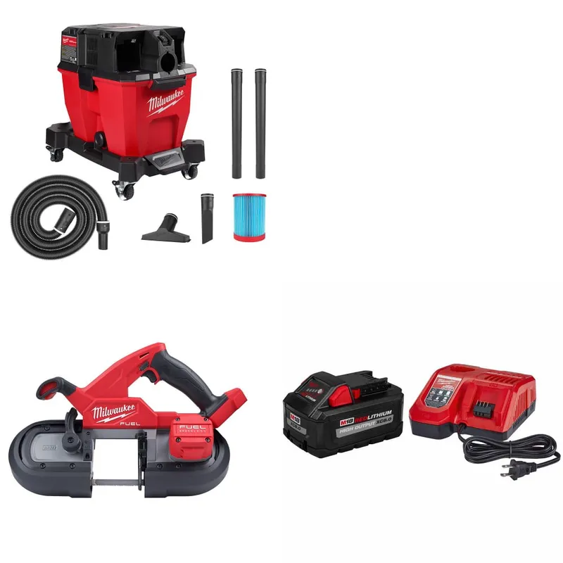 Milwaukee M18 FUEL Vacuum W/ 2829S-20 M18 Band Saw & FREE Starter Kit