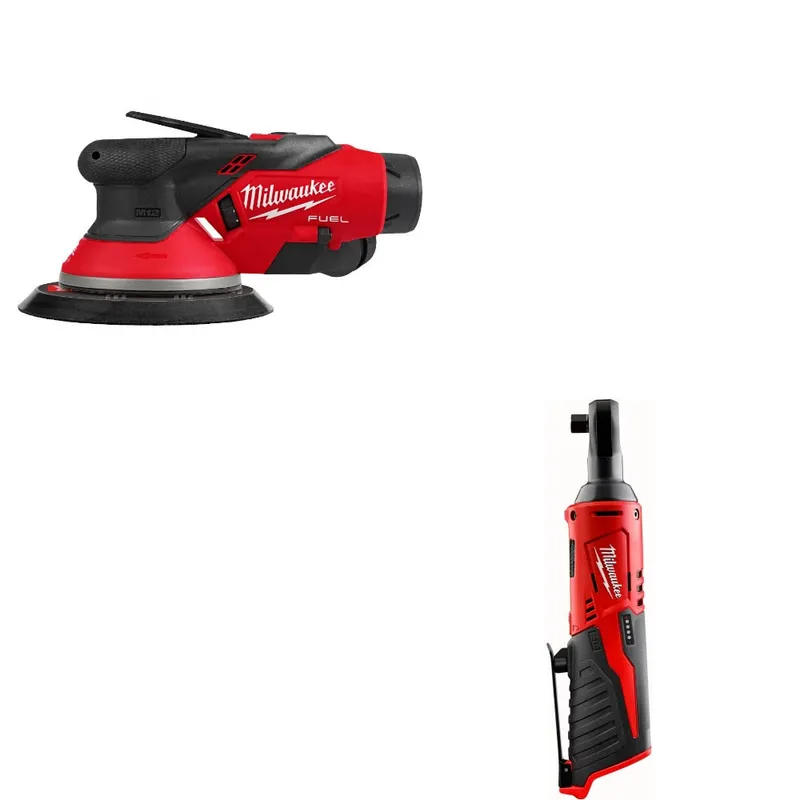 Milwaukee 6in Orbital Sander Kit W/ FREE 2457-20 3/8in Ratchet