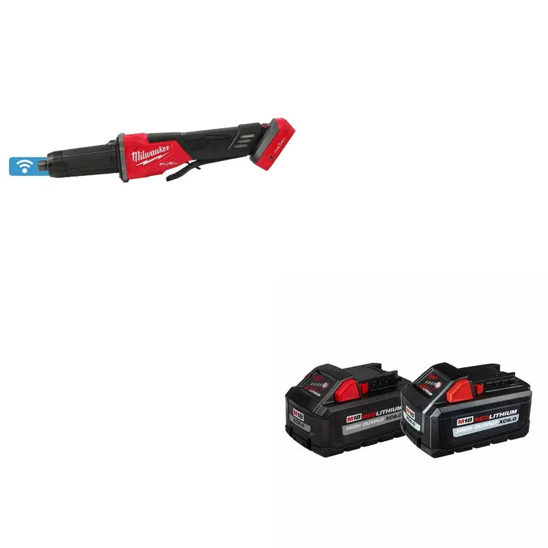 Milwaukee M18 FUEL Die Grinder W/ 48-11-1868 M18 18V Battery, 2 Pack
