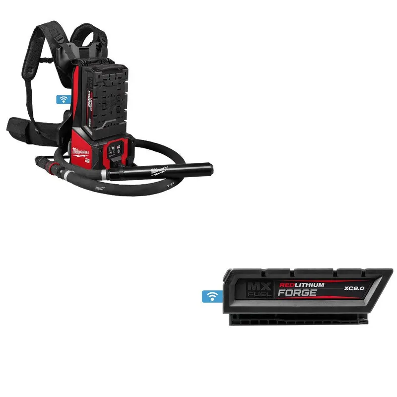 Milwaukee Backpack Concrete Vibrator Kit W/ FREE MXFXC608 Battery