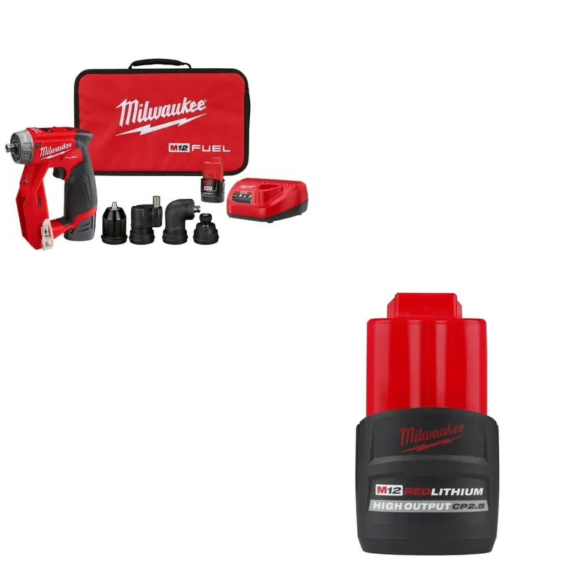 Milwaukee M12 FUEL Drill/Driver Kit w/ FREE 48-11-2425 M12 Battery Pack