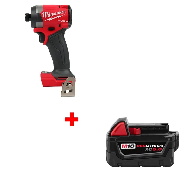 Milwaukee M18 FUEL Hex Impact Driver w/ FREE 48-11-1850 M18 Battery Pack