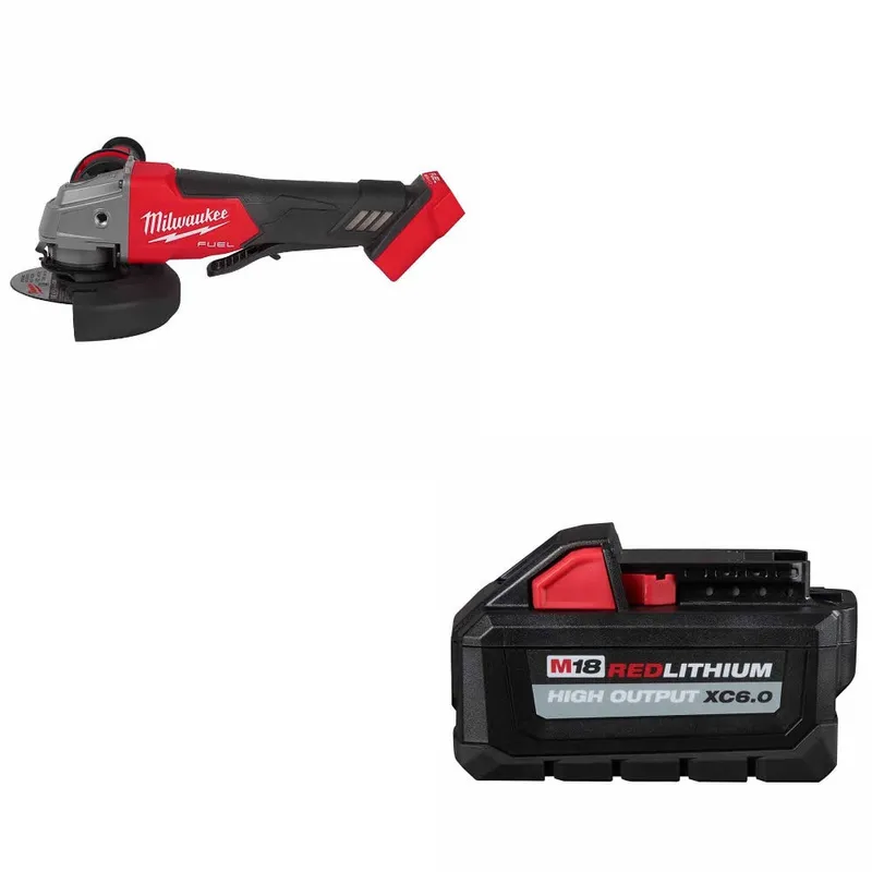 Milwaukee M18 FUEL 4-1/2"/5" Grinder W/ 48-11-1865 M18 XC6 Battery Pack