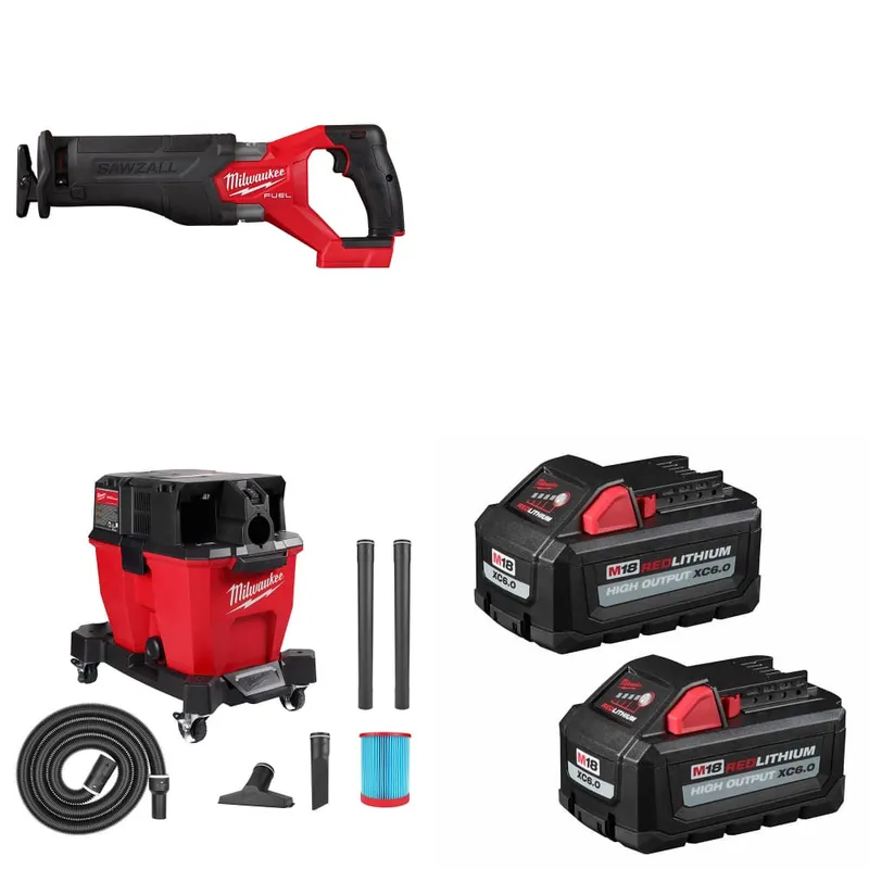 Milwaukee M18 FUEL Recip Saw W/ 0920-20 M18 Vacuum & FREE Battery-2Pk