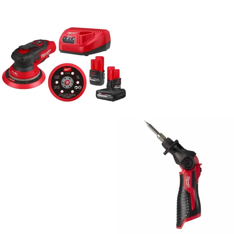 Milwaukee 6in Orbital Sander Kit W/ FREE 2488-20 Soldering Iron
