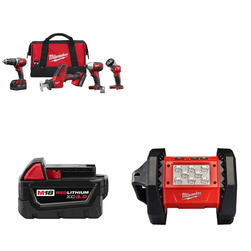 Milwaukee M18 4-Tool Combo Kit W/ FREE 48-11-1850 M18 Battery & Light