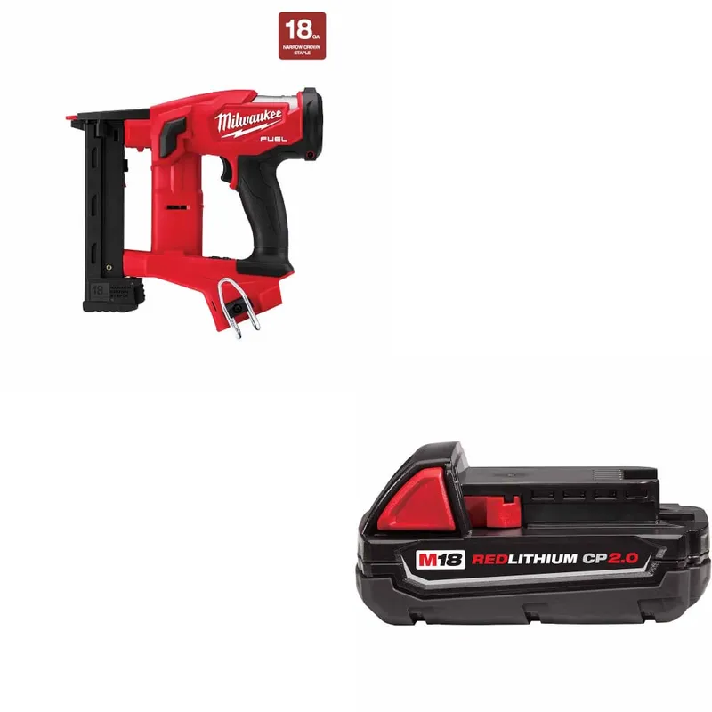 Milwaukee M18 FUEL 18Ga STAPLER w/ FREE 48-11-1820 M18 2.0 Battery Pack