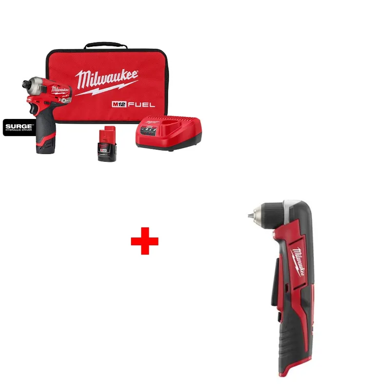 Milwaukee 1/4" Hydraulic Driver Kit w/ FREE 2415-20 3/8" Drill Driver