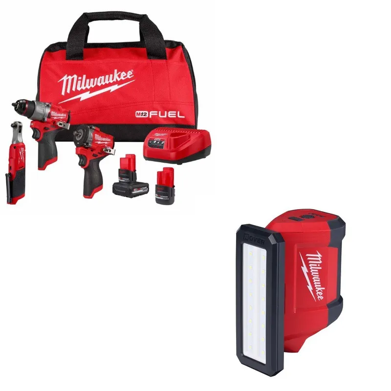 Milwaukee 3-Tool Combo Kit W/ FREE 2367-20 Flood Light