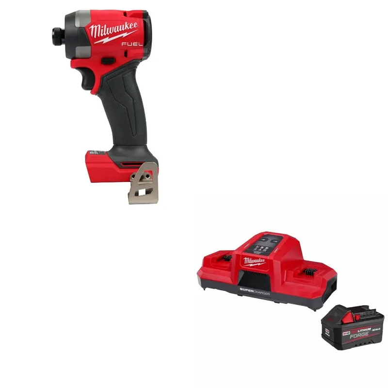 Milwaukee M18 FUEL 1/4" Impact Driver W/ 48-59-1861 M18 18V Starter Kit