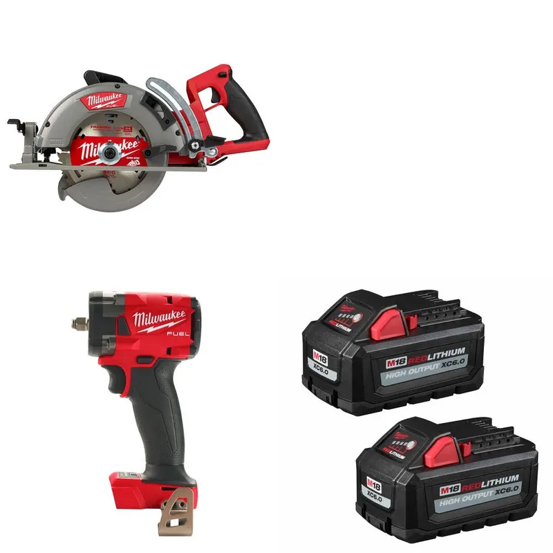 Milwaukee M18 FUEL Circ Saw W/ M18 Impact Wrench & FREE Battery 2 Pack