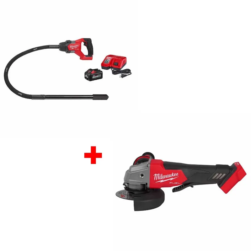 Milwaukee M18 FUEL 4' Vibrator Kit W/ FREE 2880-20 M18 FUEL Grinder