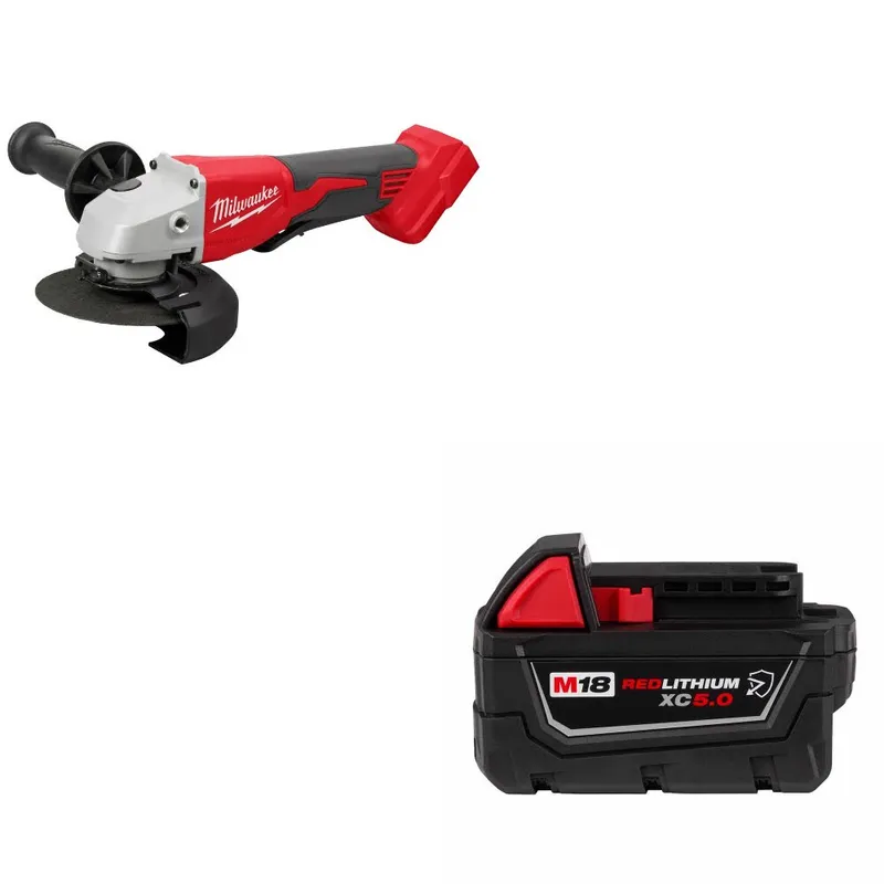 Milwaukee M18 4-1/2"/5" Cut-Off Grinder W/ 48-11-1850R M18 XC5.0 Battery