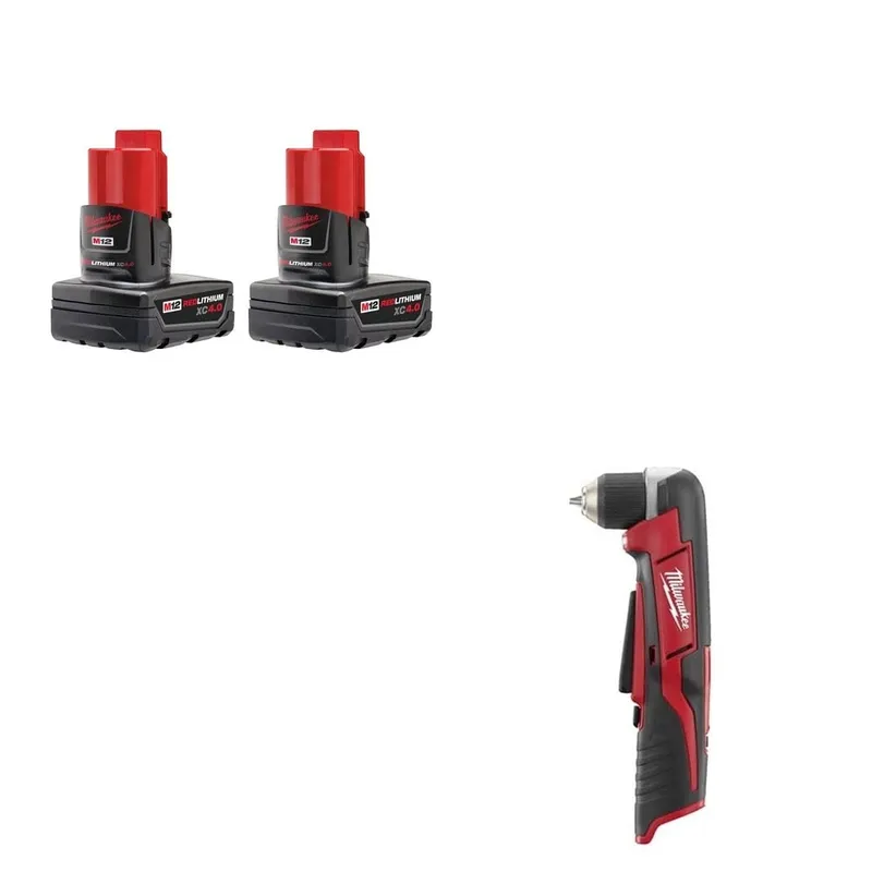 Milwaukee M12 Battery W/ FREE 2415-20 3/8" Right Angle Drill Driver