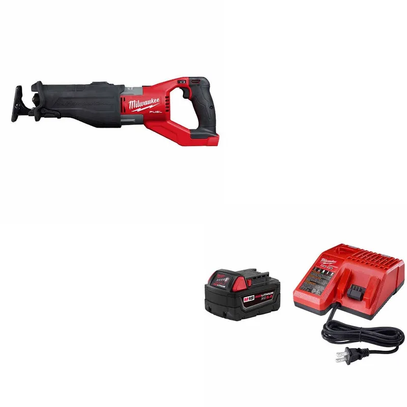 Milwaukee M18 FUEL Super SAWZALL W/ 48-59-1850 M18 XC5.0 Starter Kit