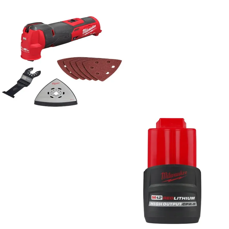 Milwaukee M12 FUEL Multi-Tool w/ FREE 48-11-2425 M12 CP2.5 Battery Pack
