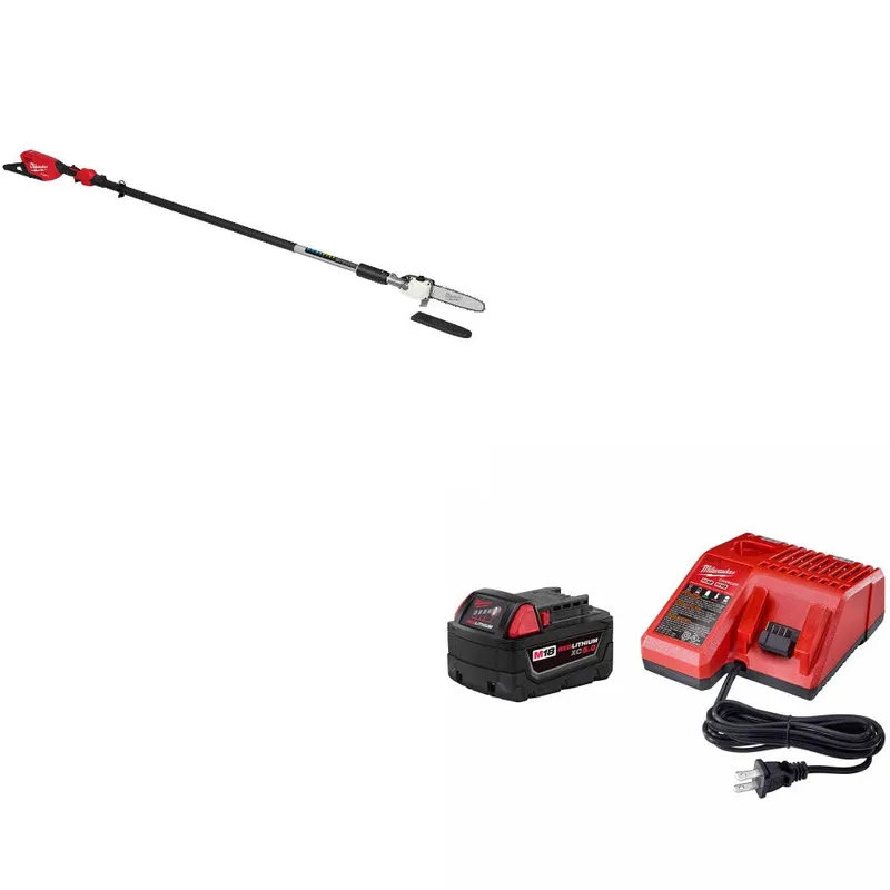 Milwaukee M18 FUEL Pole Saw W/ 48-59-1850 M18 XC5.0 Starter Kit