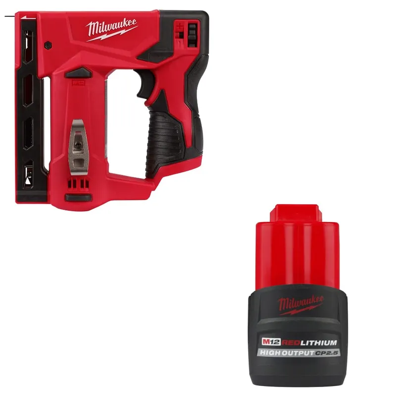 Milwaukee M12 3/8" Crown Stapler W/ FREE 48-11-2425 M12 Battery Pack