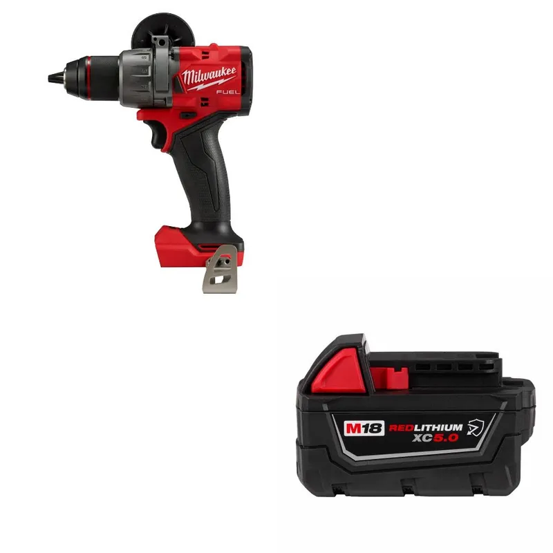 Milwaukee M18 FUEL 1/2" Drill/Driver W/ 48-11-1850R M18 XC5.0 Battery