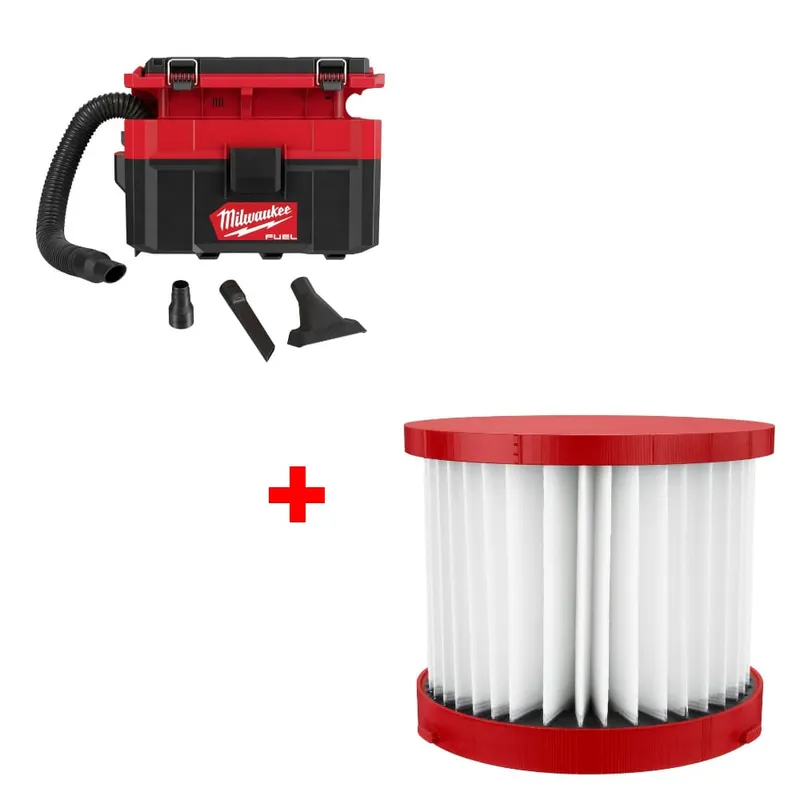 Milwaukee M18 FUEL Wet/Dry Vacuum w/ FREE 49-90-1900 HEPA Filter