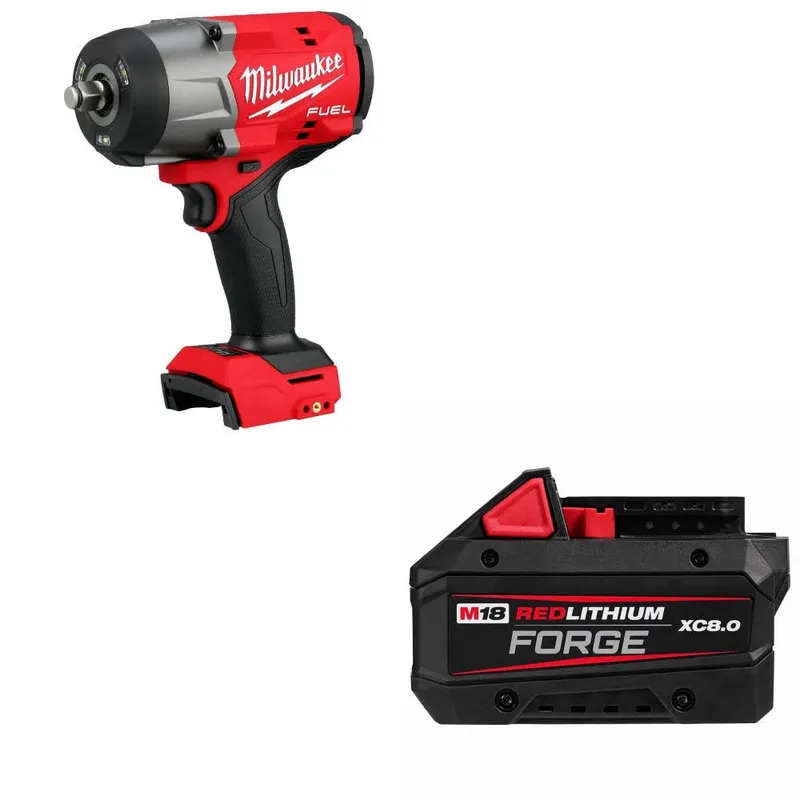 Milwaukee M18 FUEL 1/2" Impact Wrench W/ 48-11-1881 M18 Battery Pack