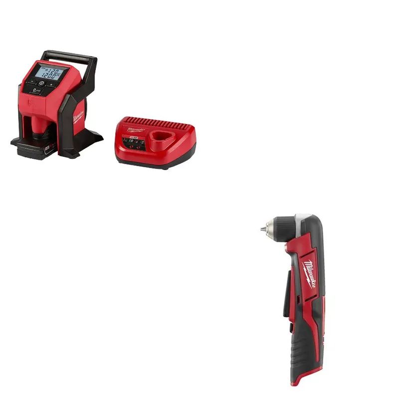 Milwaukee M12 Inflator Kit W/ FREE 2415-20 M12 Angle Drill/Driver