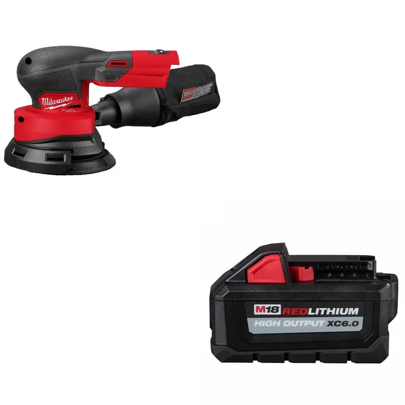 Milwaukee Random Orbital Sander Kit W/ FREE XC6.0 Battery