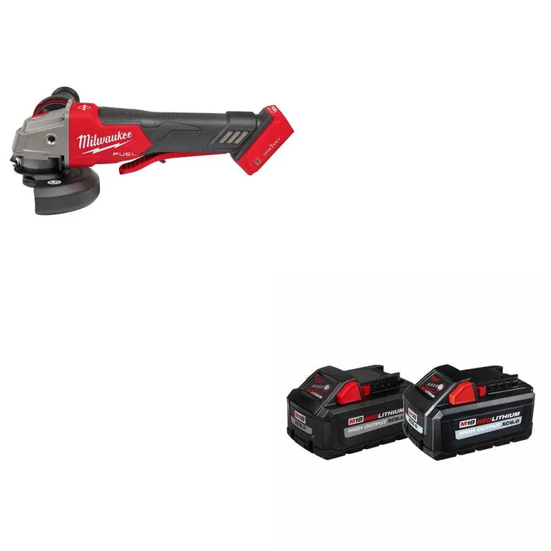 Milwaukee M18 FUEL 4-1/2"/5" Grinder W/ 48-11-1868 M18 18V Battery, 2Pk