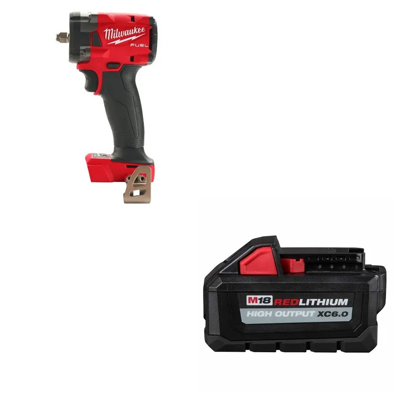 Milwaukee M18 FUEL 3/8" Impact Wrench W/ 48-11-1865 M18 Battery Pack
